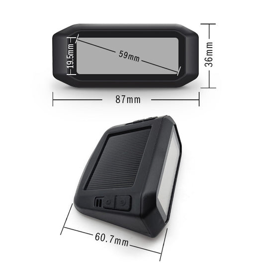 MATA 1 Display with dimensions showing display measurements