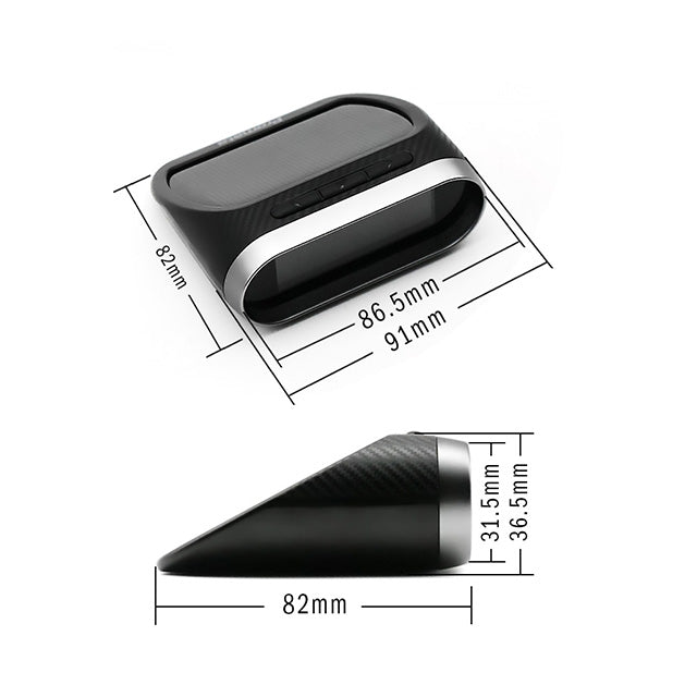 MATA T2 Display with dimensions showing measurements