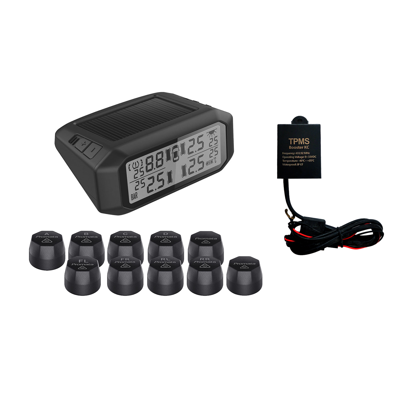 Image of Mata1E (Promata Tyre Pressure Monitoring System), 10 External Sensors with Booster