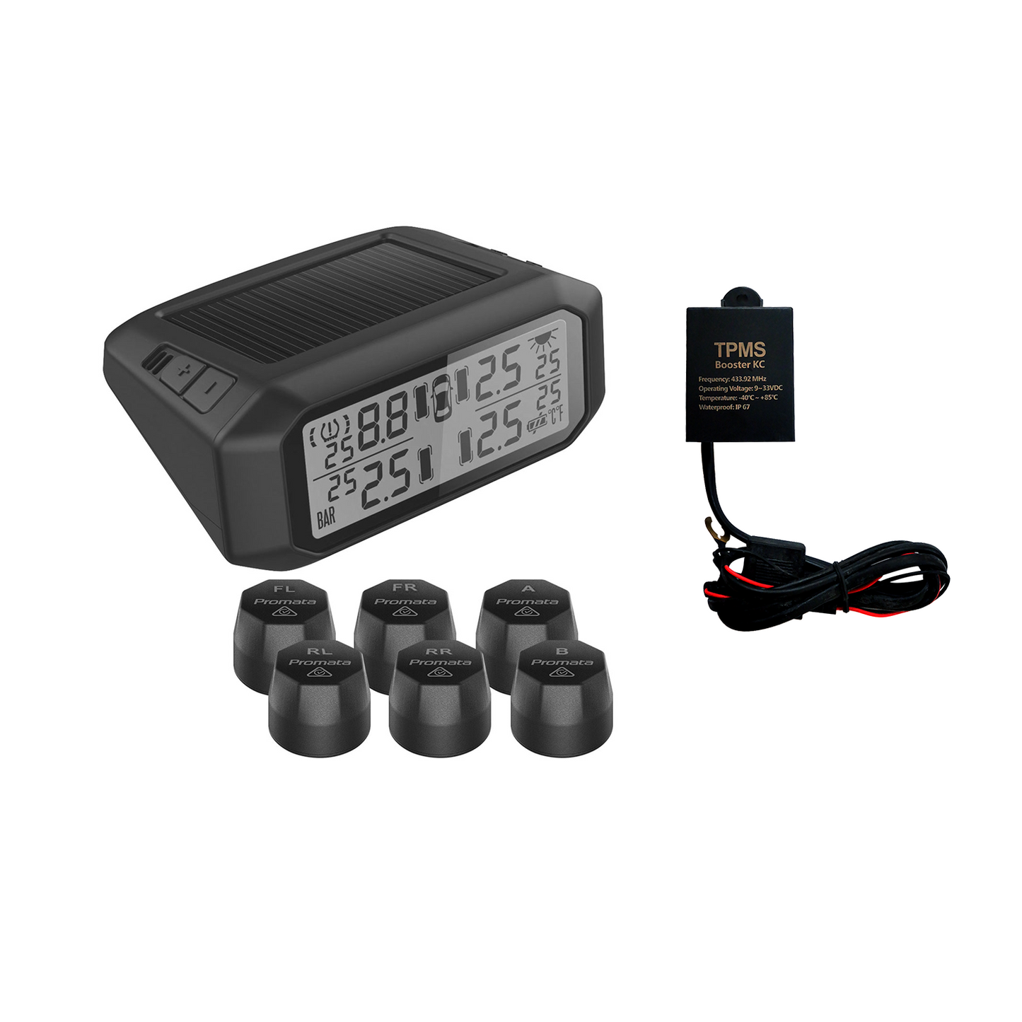 Image of Mata1E (Promata Tyre Pressure Monitoring System), 6 External Sensors with Booster
