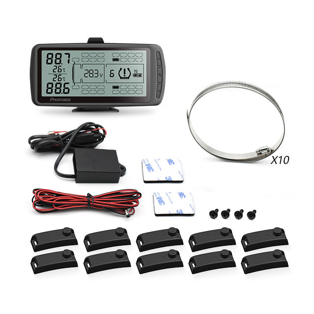 Mata 7S Tyre Pressure Monitor with 10 Internal Sensors With Booster