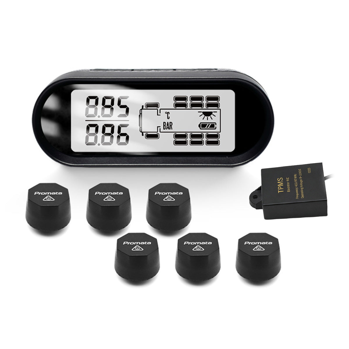 Tyre Pressure Monitor Mata T2 with 6 External Sensors and Booster