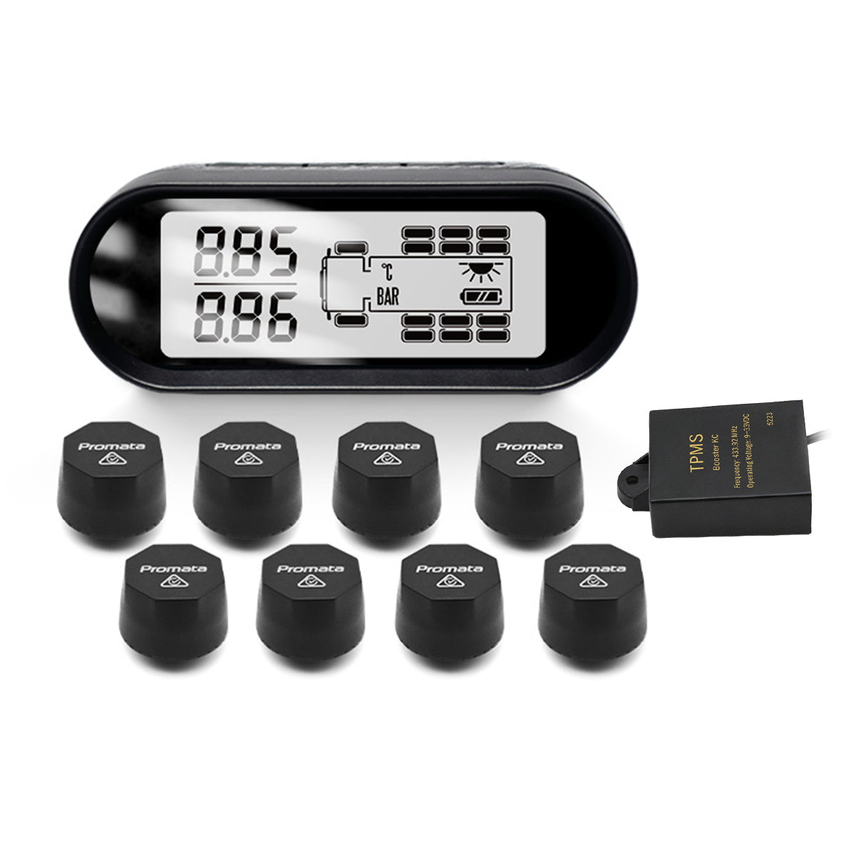 Tyre Pressure Monitor Mata T2 with 8 External Sensors and Booster