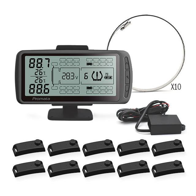 Promata Tyre Pressure Monitor with 10 Internal Sensors and Booster