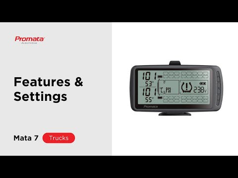 The features and settings of Mata 7 TPMS