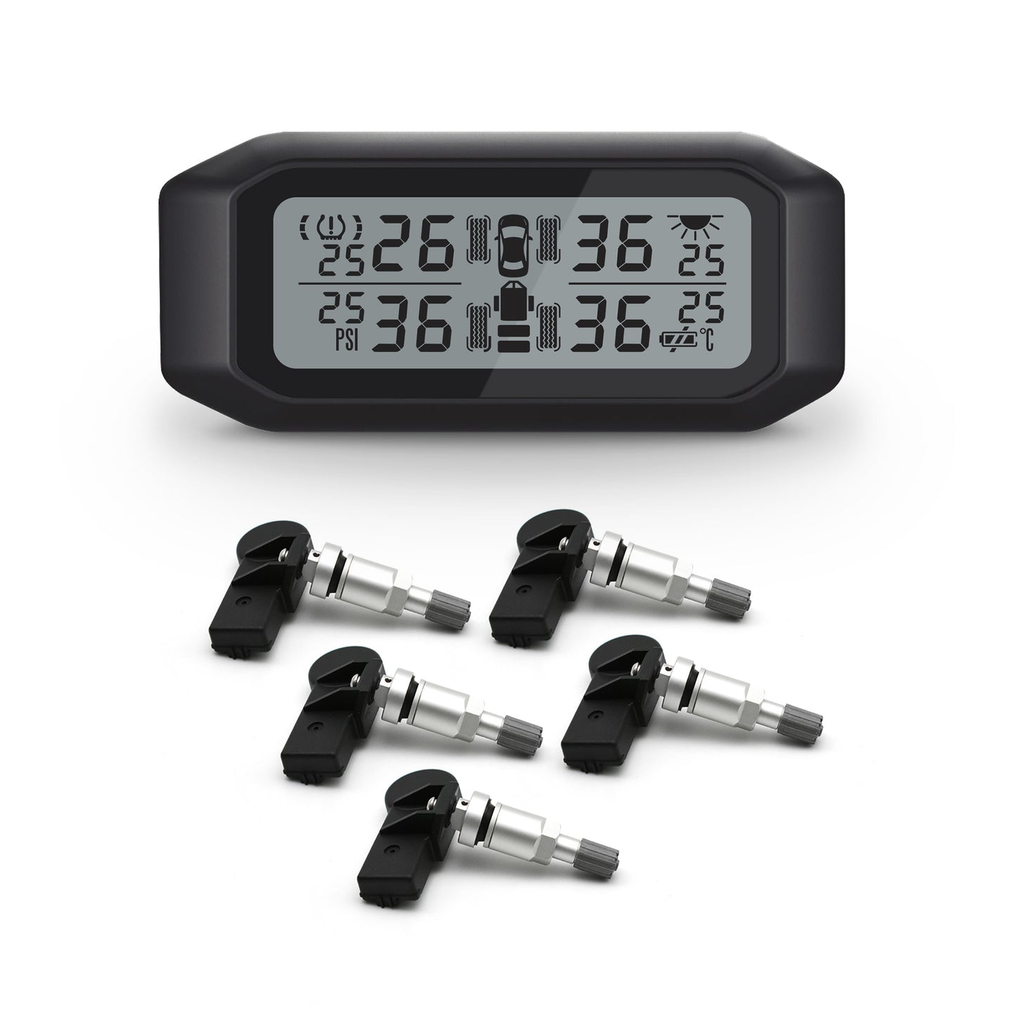 Promata Mata 1 TPMS - 5 internal sensors for cars & 4WDs with a spare tyre.