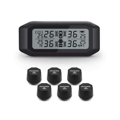 Promata Mata 1E TPMS - 6 external sensors for 4WDs and single axle trailers.