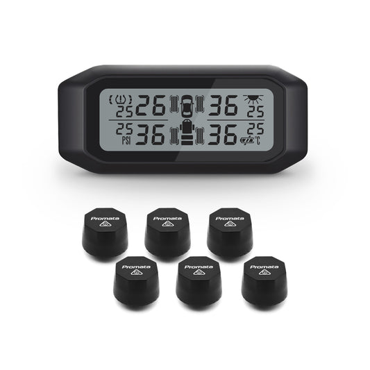 Promata Mata 1E TPMS - 6 external sensors for 4WDs and single axle trailers.
