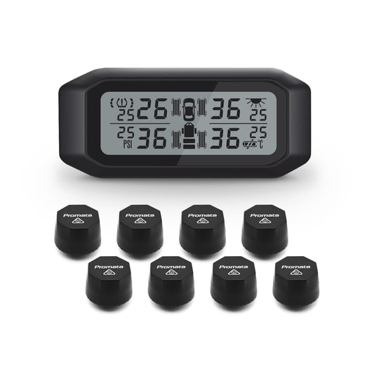 Promata Mata 1E TPMS - 8 external sensors for 4WDs and dual axle trailers.