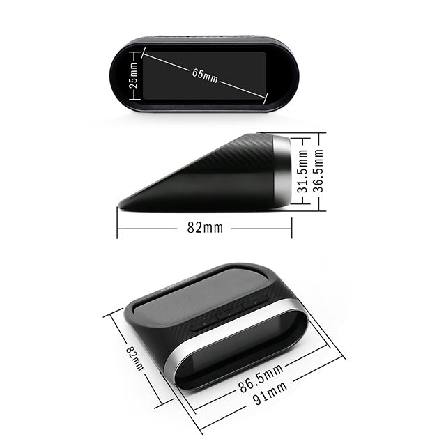 MATA 2 Display with dimensions showing display measurements