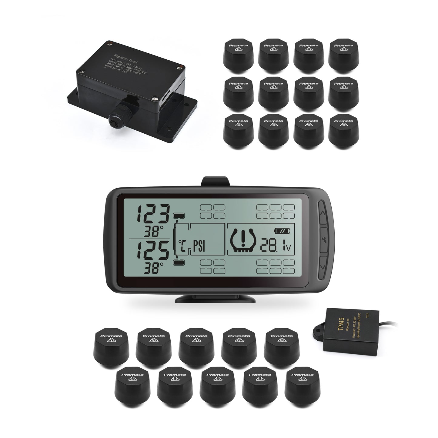 Mata 7 Truck TPMS With 12 Sensor Trailer Kit