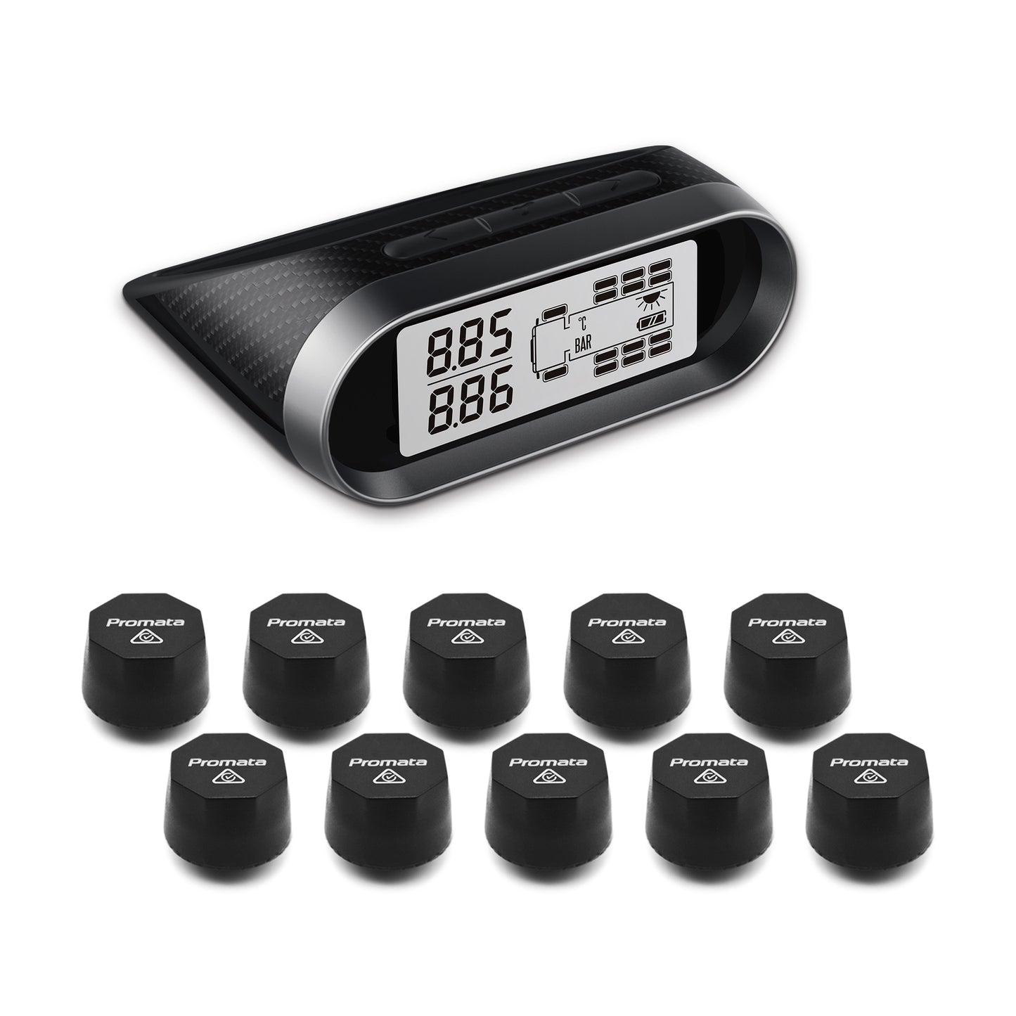Mata T2 - TPMS for 10 Wheeled Trucks & Vehicles | 10 External Sensors - Promata Australia