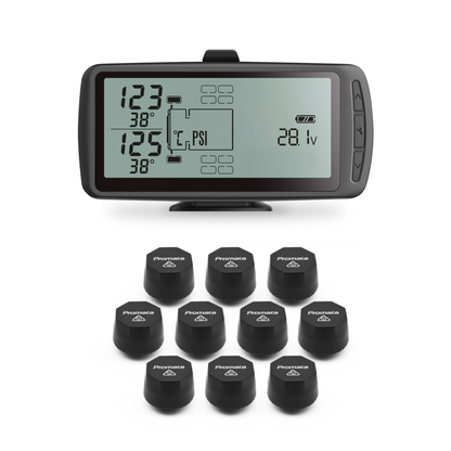 Mata 7 - Large Screen TPMS for Trucks & Heavy Vehicles | 10 External Sensors - Promata Australia