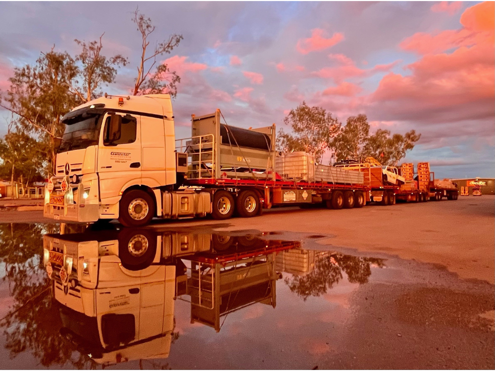 Truck with TPMS kit installed in rural Australia